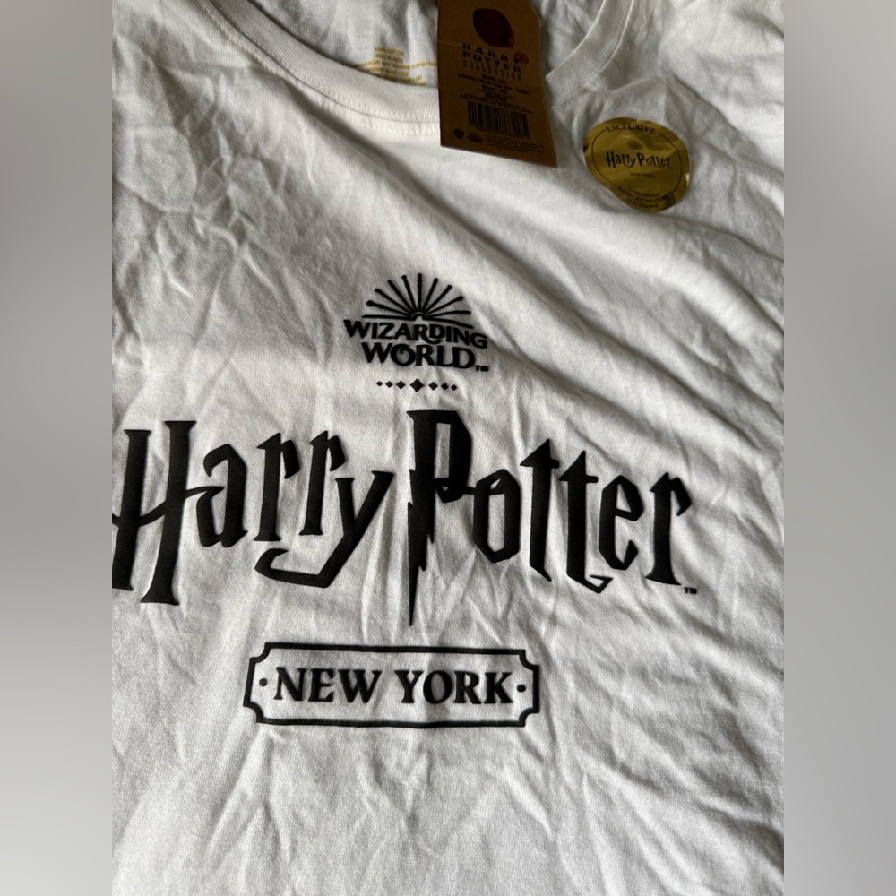 White Harry Potter New York T-Shirt NWT size xl - Picture 2 of 3